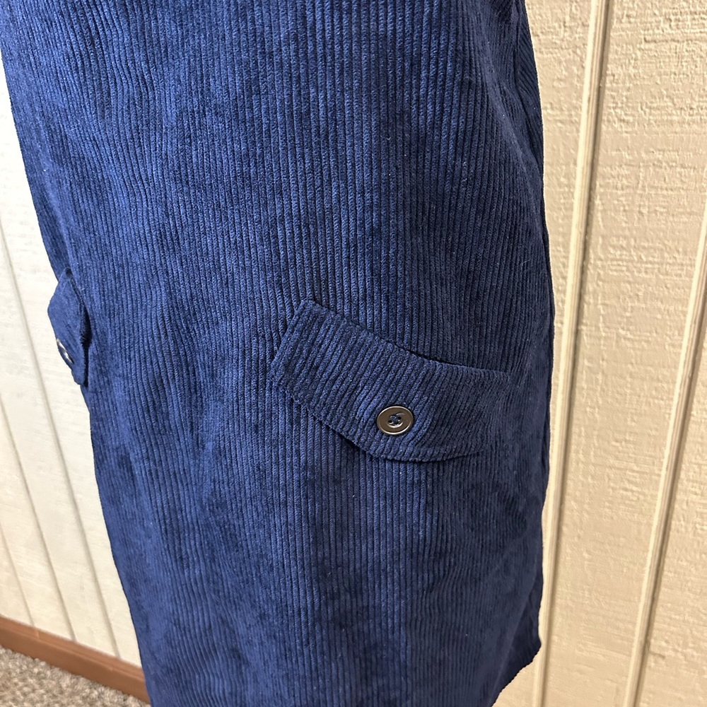 ModCloth Sociable Scholar Corduroy Pinafore Jumper Overall Dress, size small. - Picture 3 of 7